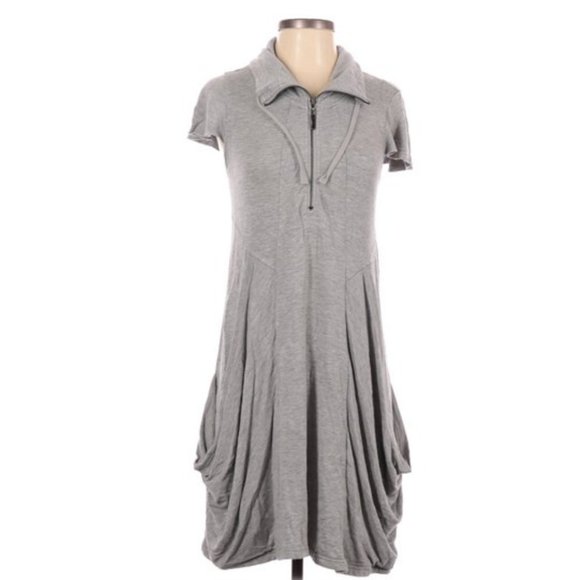 Philosophy Black Sleeve Half Zip Mesh Pockets Casual Dress - Picture 4 of 16